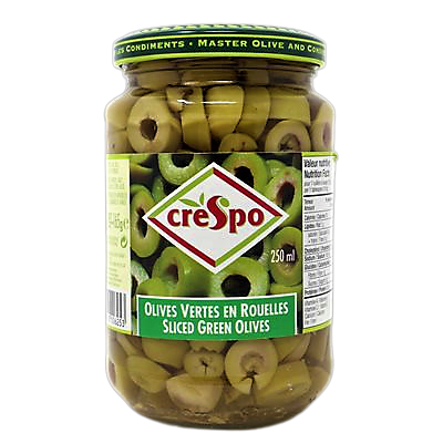 Sliced Green Olives (Crespo)