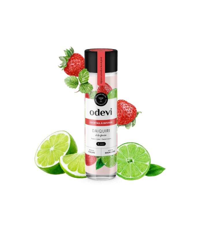 Cocktail à infuser daiquiri à la fraise (Odevi)