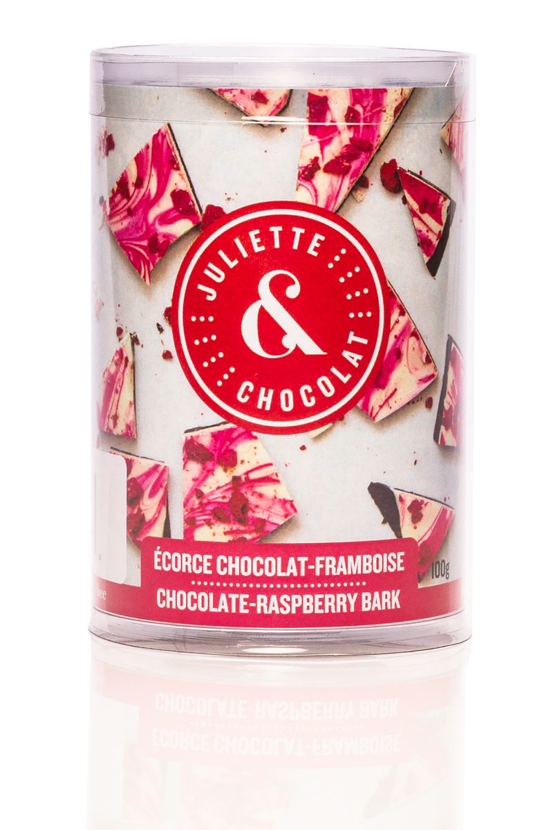 Chocolate raspberry bark (Juliette et Chocolat)