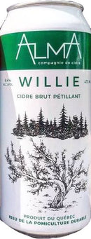 Willie cidre brut pétillant 6.4% (Cidrerie alma)