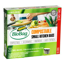 Compostable small kitchen bags (Biobag)