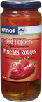 Roasted sweet red peppers in brine (Krinos)