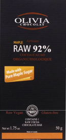 Raw 92% maple (Olivia Chocolat)