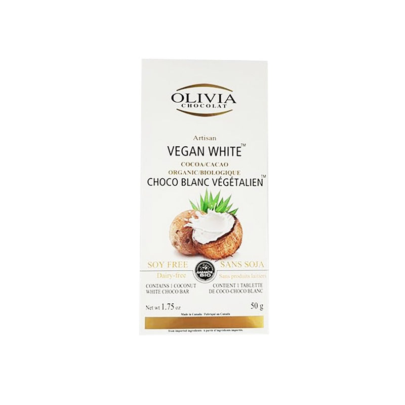 Vegan white chocolate (Olivia chocolat)